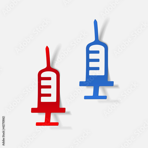 realistic design element: syringe, medical