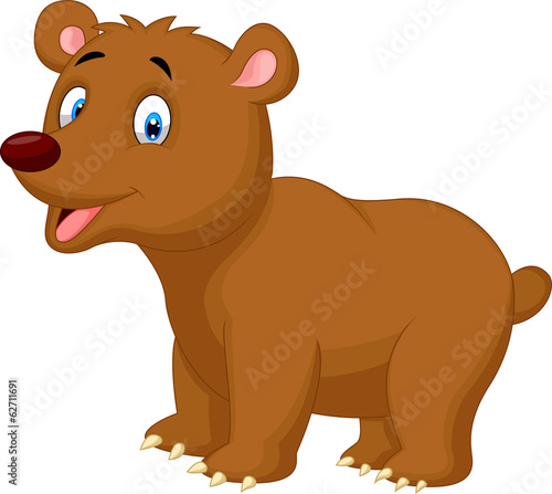 Cute brown bear cartoon