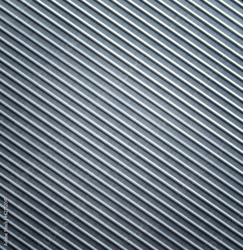 Metallic background. Striped aluminium texture