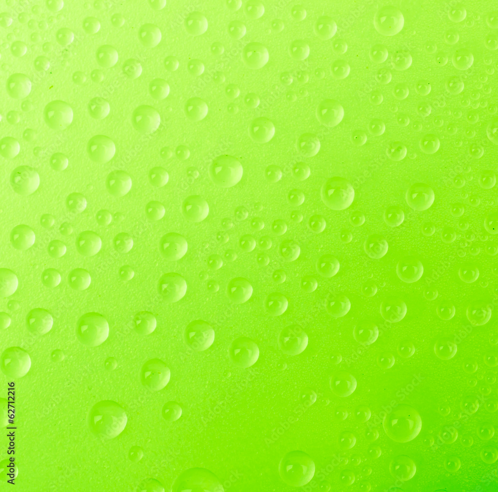 Water drop on color background