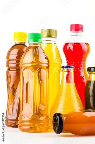 Soft bottle drink isolated white background