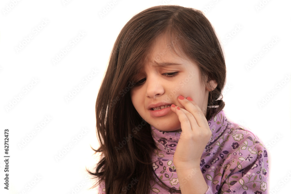 Girl with toothache Girl with toothache