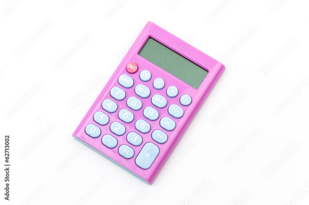 Calculator isolated white background Calculator isolated white background