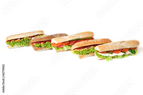 Collection of sandwiches.