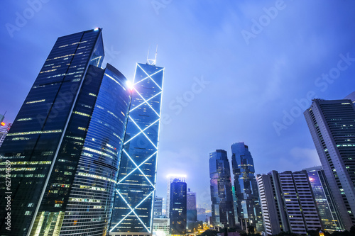 The modern buildings of the city skyscrapers in Hongkong