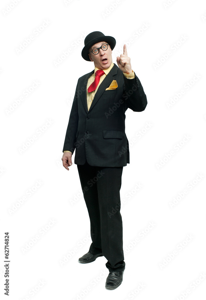 Obraz premium Man in a black suit