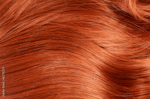 Fototapeta Beautiful red hair as a background