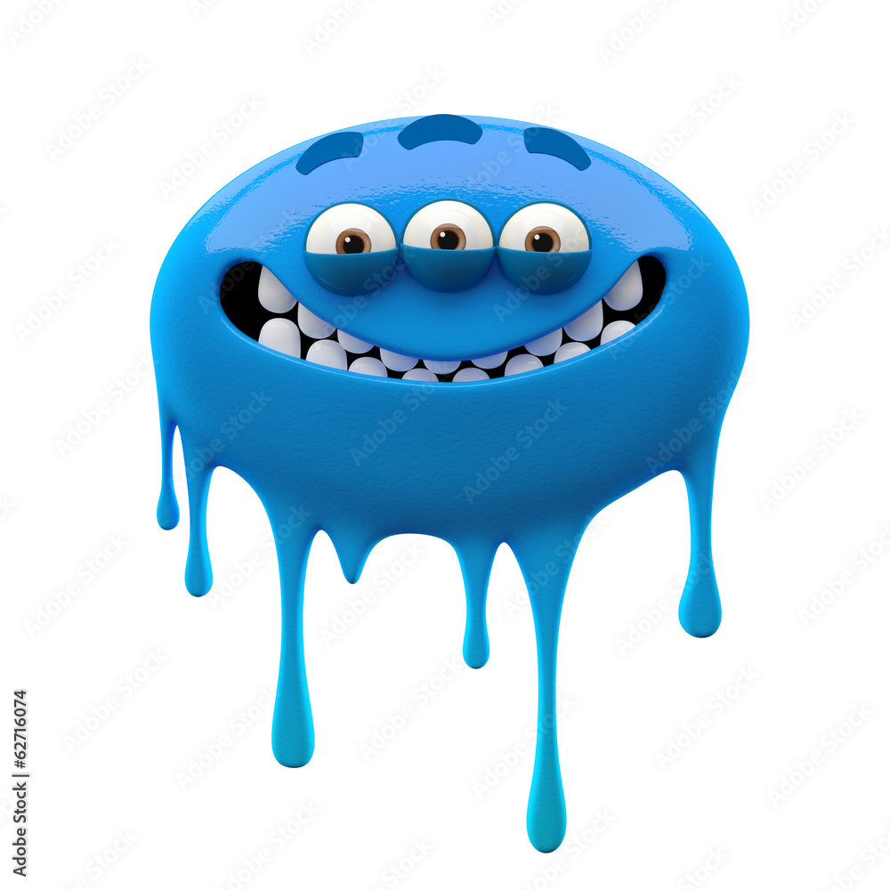 3d splash crazy face