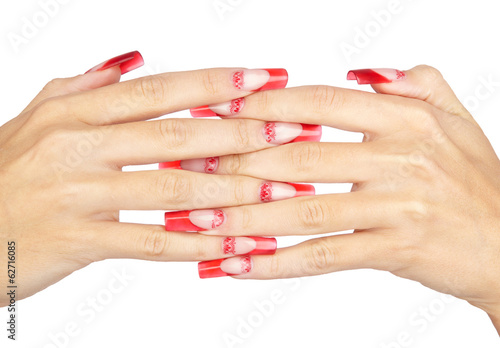 Acrylic nails manicure