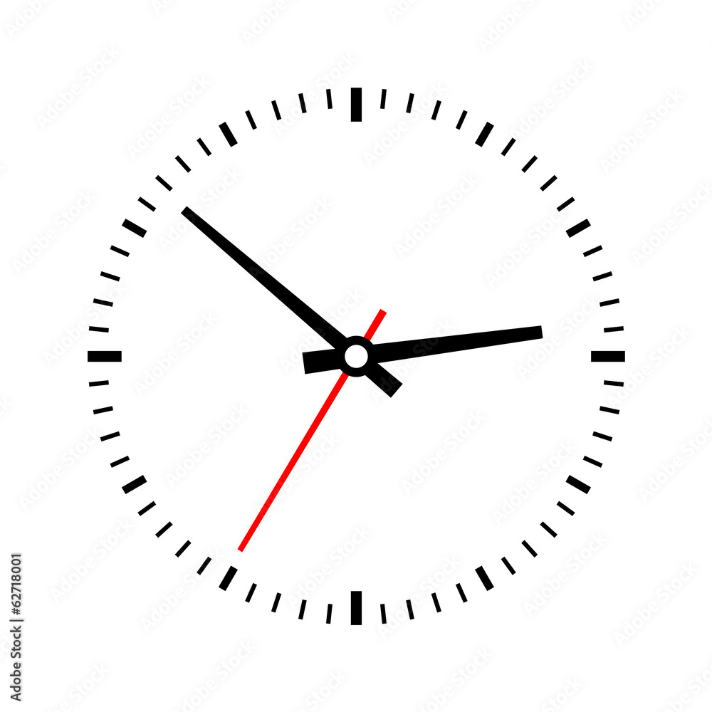 Clock dial on a white background. Vector Clock dial on a white background. Vector