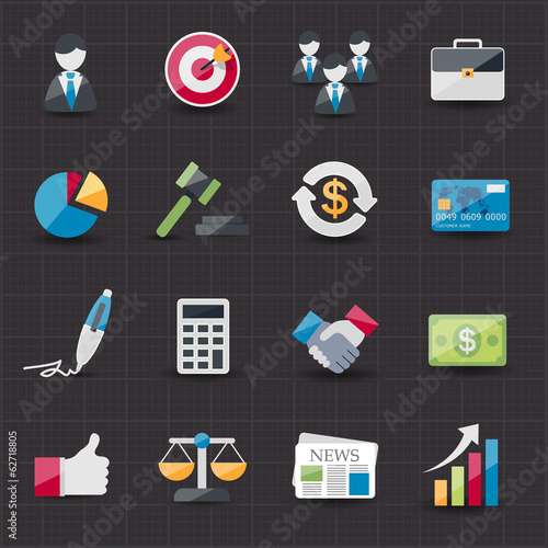 Business and finance icons set