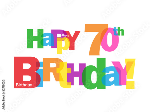  HAPPY 70TH BIRTHDAY  CARD  seventy party celebration congrats 