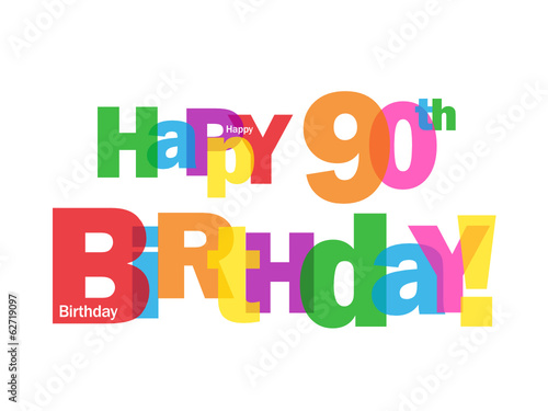 "HAPPY 90TH BIRTHDAY" CARD (ninety party celebration congrats)