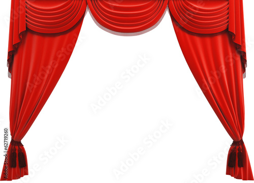 Red curtain classic style