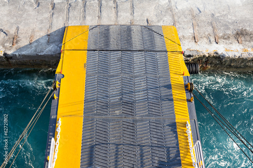 Photography Ship ramp on port for disembark