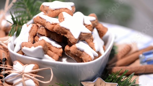 Fresh made Cinnamon Cookies (loopable Video file)