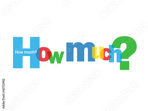 "HOW MUCH?" Letter Collage (questions price cost quantity sale)