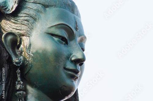 The guan yin buddha statue