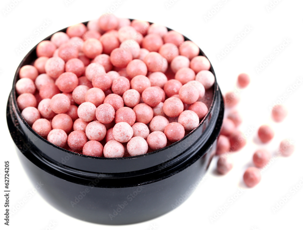 Powder balls isolated on white Powder balls isolated on white