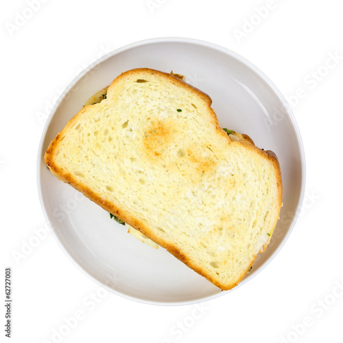 Toasted sandwich on plate