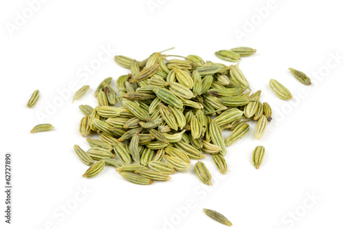 fennel seeds isolated on white background