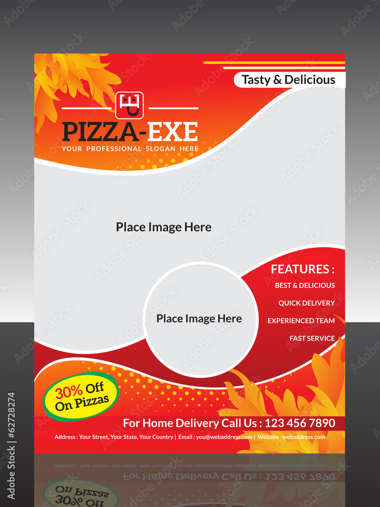 abstract pizza flyer