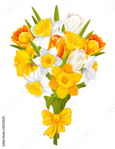 Fototapeta Naklejka Na Ścianę i Meble -  Daffodils and tulips