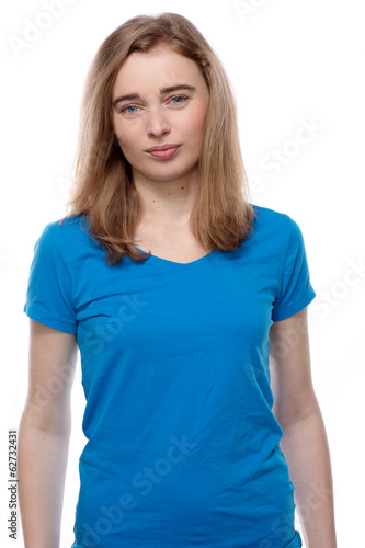 Attractive pensive young woman