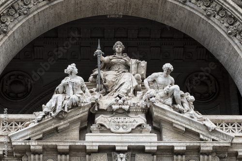 Photography Justice inscription on Rome corte di cassazione palace