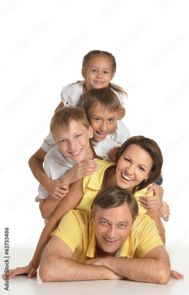 Cute family portrait