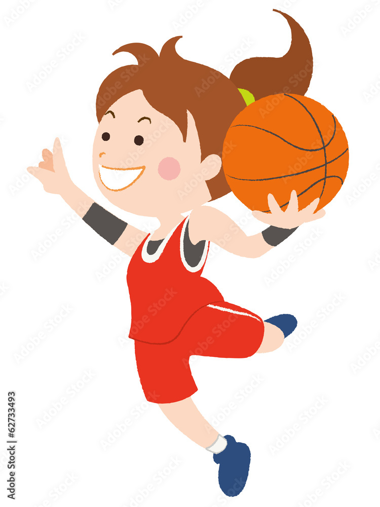 バスケットボール　シュート　女性