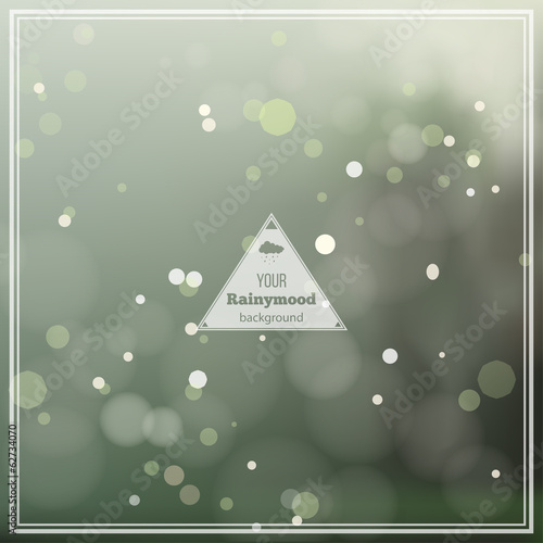 Your rainy mood background. Blured background with bokeh effect