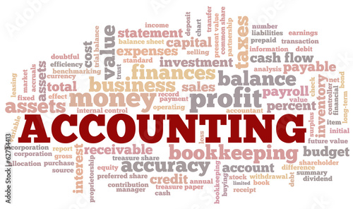 Accounting Word Cloud Word Bubble tags vector