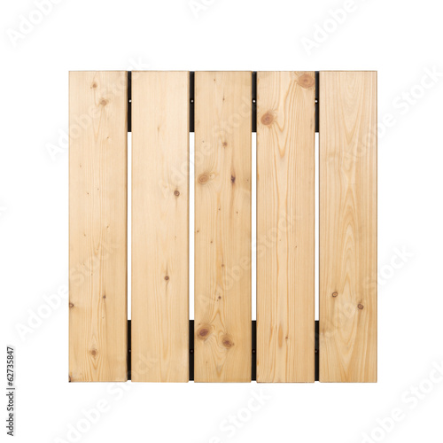 Wooden garden tile isolated with clipping path 