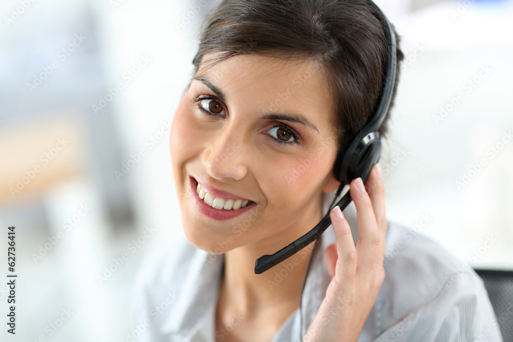 Portrait of beautiful customer service representative Portrait of beautiful customer service representative
