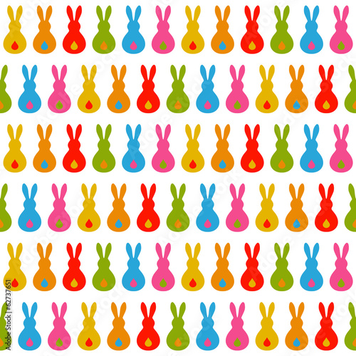 Hintergrund mit bunten Hasen - nahtlos wiederholbar