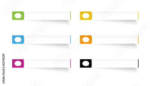 The rectangle labels with speech bubble icon