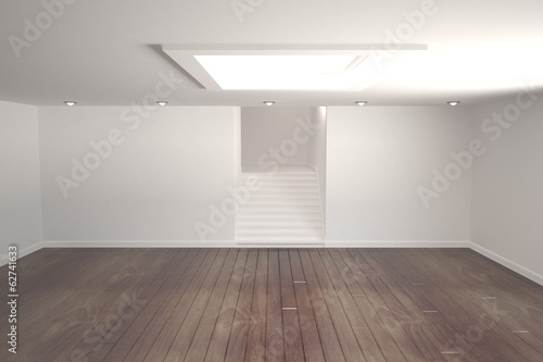 White room with stairs
