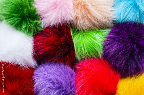Colored fluffy balls
