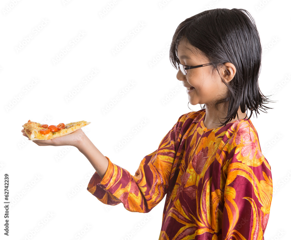 Young Girl With Pizza