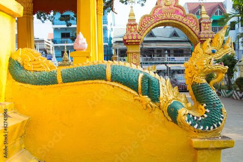 NAGA,Snake god statue According to the beliefs of Laos photo