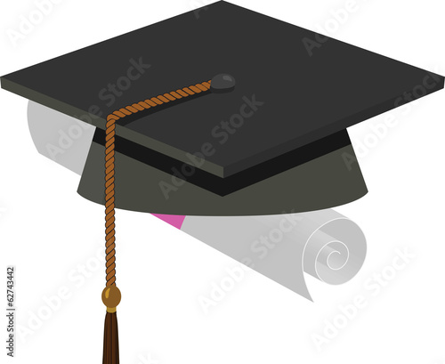 Graduation Cap - Black Mortarboard