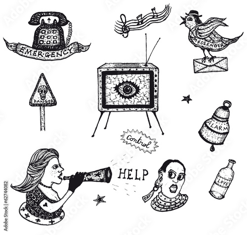Communication and Message Icons Set