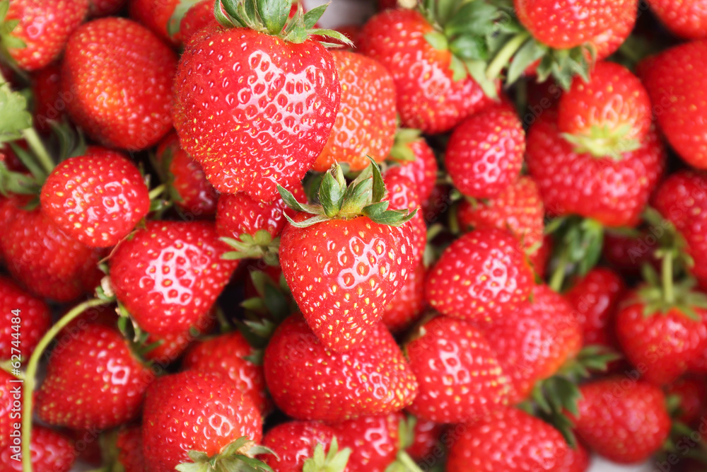 set in a box of strawberries set in a box of strawberries
