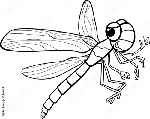 dragonfly insect coloring page