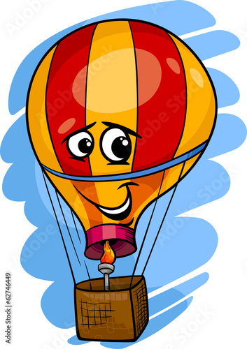 hot air balloon cartoon illustration