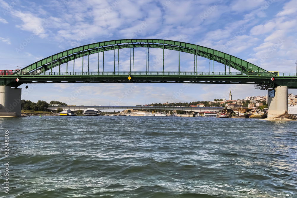 Naklejka premium Belgrade's Old Sava's Bridge