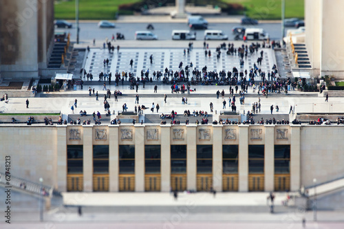 Paris Trocadero tilt shift