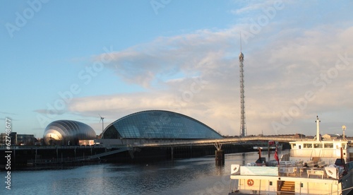 Wintermorgen am Clyde in Glasgow