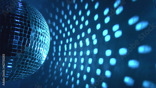 Blue disco ball background
